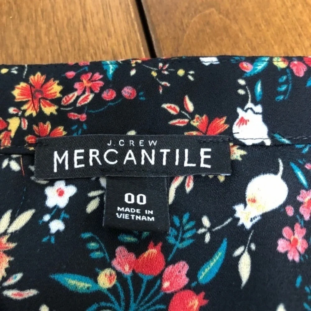 J.Crew Mercantile Black‎ Floral Bell Sleeve Blouse